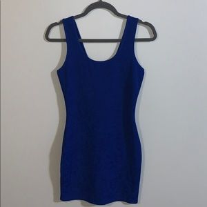 Forever 21 Cobalt Textured Bodycon Party Dress